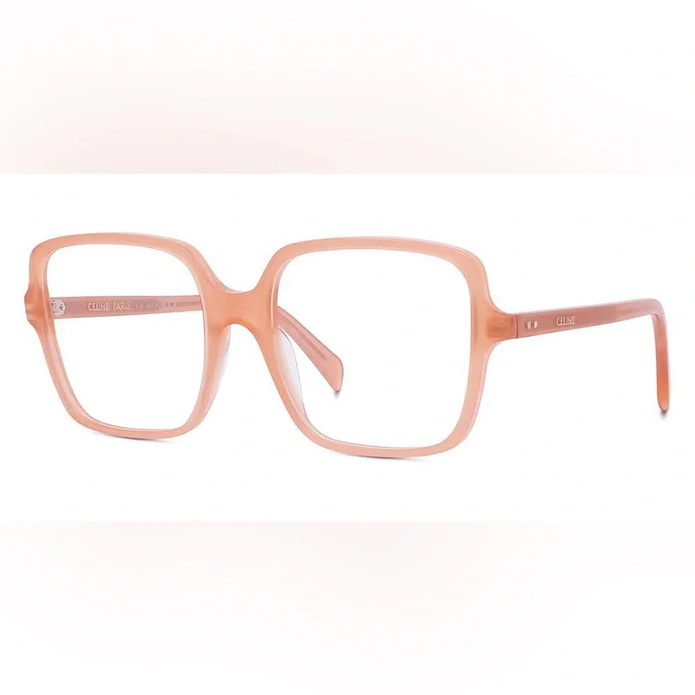 CELINE CL500761 074 SQUARE EYEGLASS FRAMES PINK/BLUSH  NEW